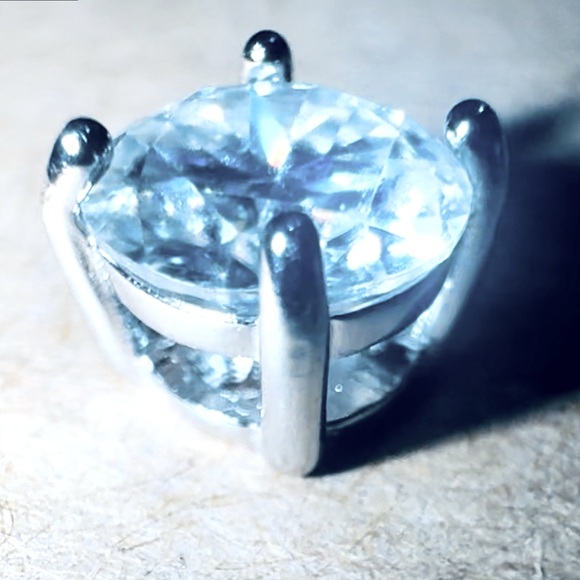 NWT - 925 Sterling Silver Moissanite 2CTW Earrings - Picture 6 of 6